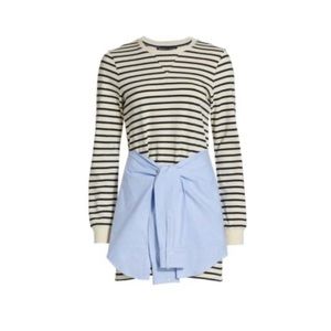 Veronica Beard Lazlo Mixed Media Minidress